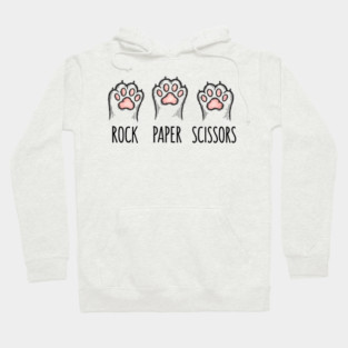 Funny Cat Rock Paper Scissors T-Shirt - Cute Kitten Paw Gamer Tee Hoodie