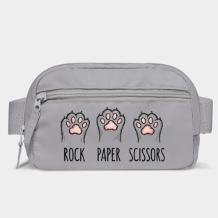 Funny Cat Rock Paper Scissors T-Shirt - Cute Kitten Paw Gamer Tee Bag