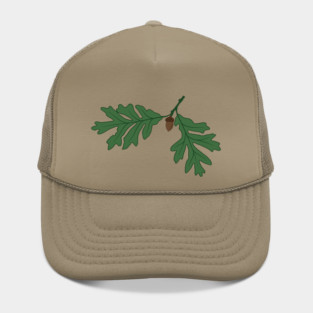 Vintage Oak Leaves & Acorn – Woodland Botanical Design Hat