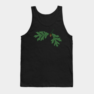 Vintage Oak Leaves & Acorn – Woodland Botanical Design Tank Top