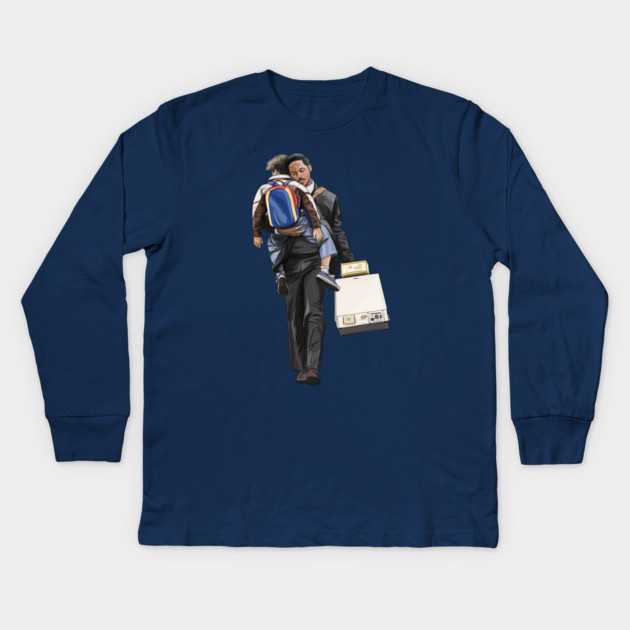 The Pursuit of Happyness: Dad Kids Long Sleeve T-Shirt by 51Deesigns