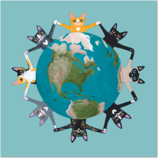 Earth Day Cats Posters and Art