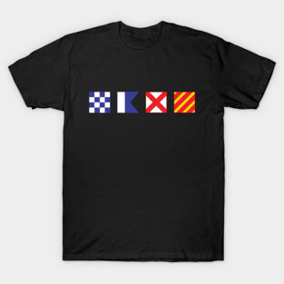 N - A - V - Y Spelled out in Signal Flags T-Shirt