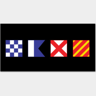 N - A - V - Y Spelled out in Signal Flags Posters and Art