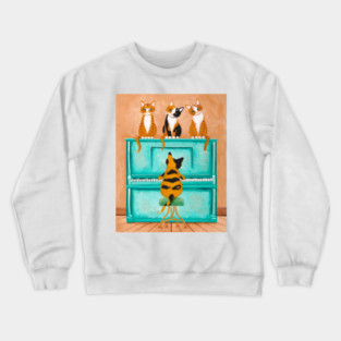 A Purrfect Piano Purrformance Crewneck Sweatshirt