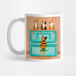 A Purrfect Piano Purrformance Mug