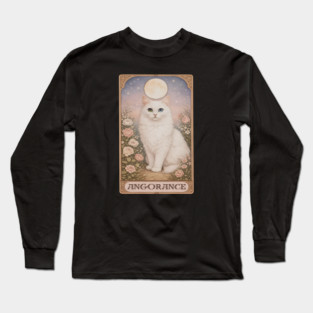 Angorance Tarot Card - Turkish Angora White Cat Art Long Sleeve T-Shirt