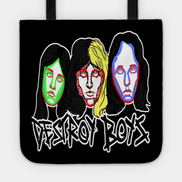 Destroy Boys Band Tote by Ink Lines