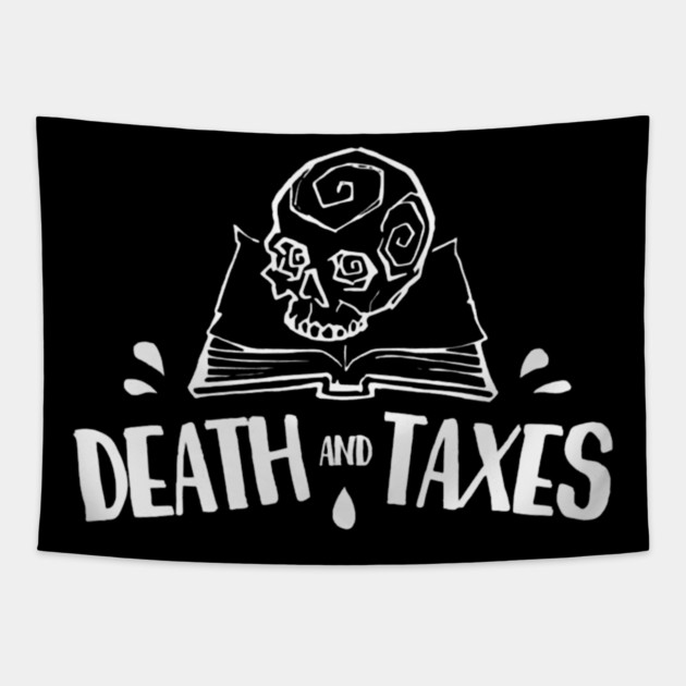 Death And Taxes Simplistic Tapestry by Ink Lines