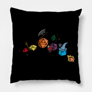Dice Party Sketch Pillow