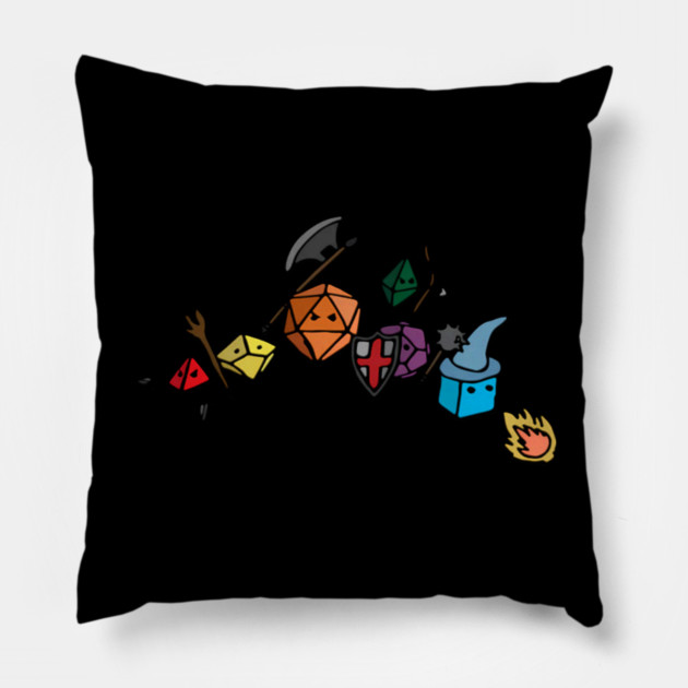 Dice Party Sketch Pillow by Ink Lines