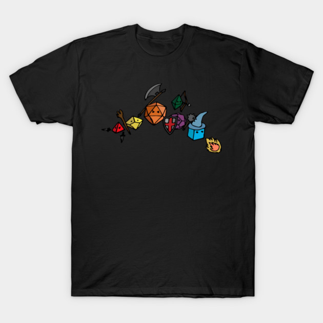 Dice Party Sketch T-Shirt by Ink Lines