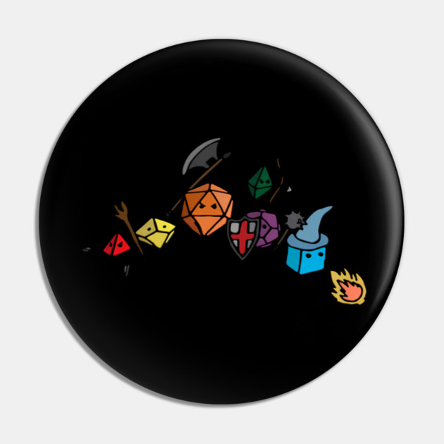 Dice Party Sketch Pin by Ink Lines