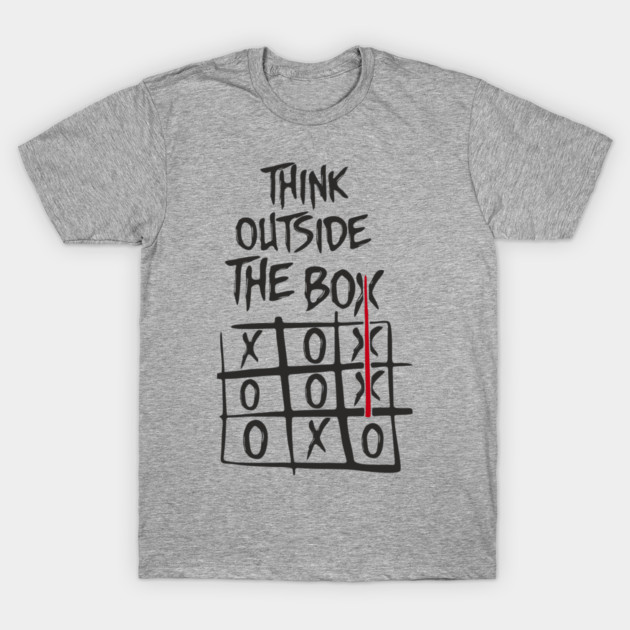 Think Outside the Box Nonconformist Sarcasm T-Shirt by Anticorporati