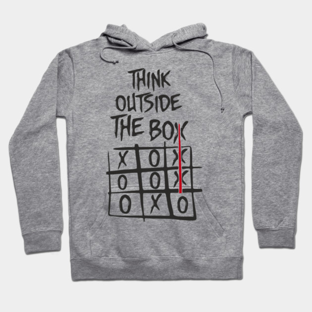Think Outside the Box Nonconformist Sarcasm Hoodie by Anticorporati