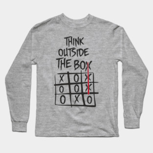 Think Outside the Box Nonconformist Sarcasm Long Sleeve T-Shirt