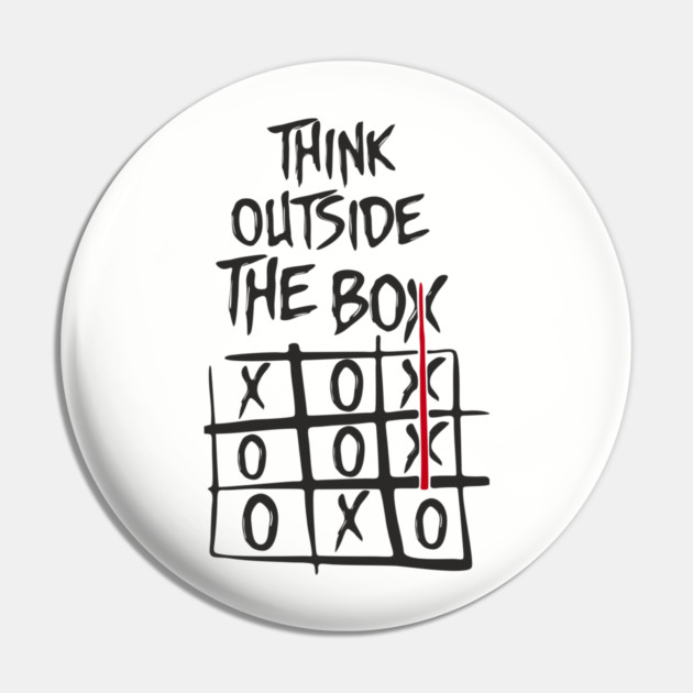 Think Outside the Box Nonconformist Sarcasm Pin by Anticorporati