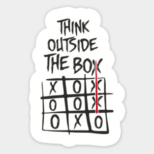 Think Outside the Box Nonconformist Sarcasm Sticker