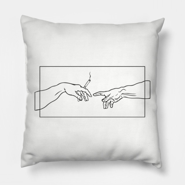 The Creation of Chill Michelangelo Parody Pillow by Anticorporati