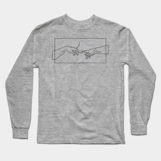 The Creation of Chill Michelangelo Parody Long Sleeve T-Shirt