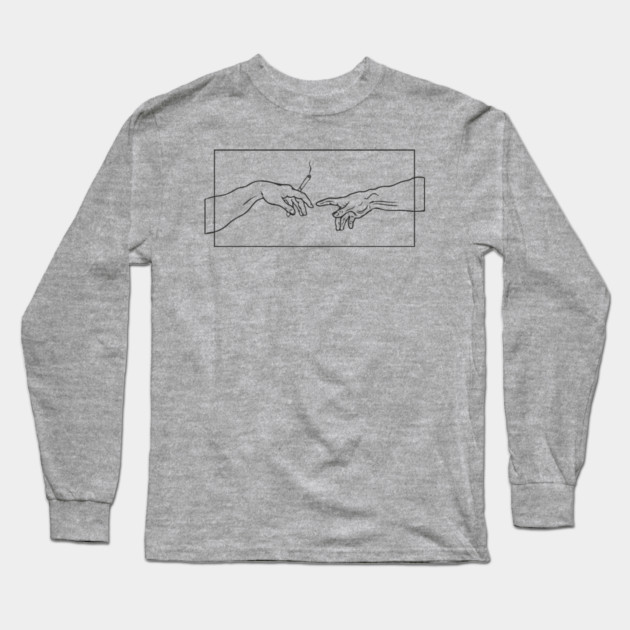 The Creation of Chill Michelangelo Parody Long Sleeve T-Shirt by Anticorporati