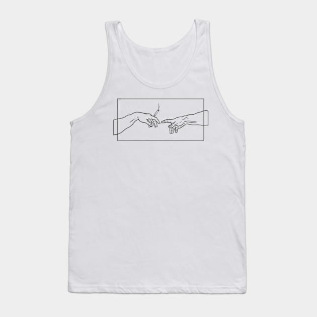 The Creation of Chill Michelangelo Parody Tank Top by Anticorporati