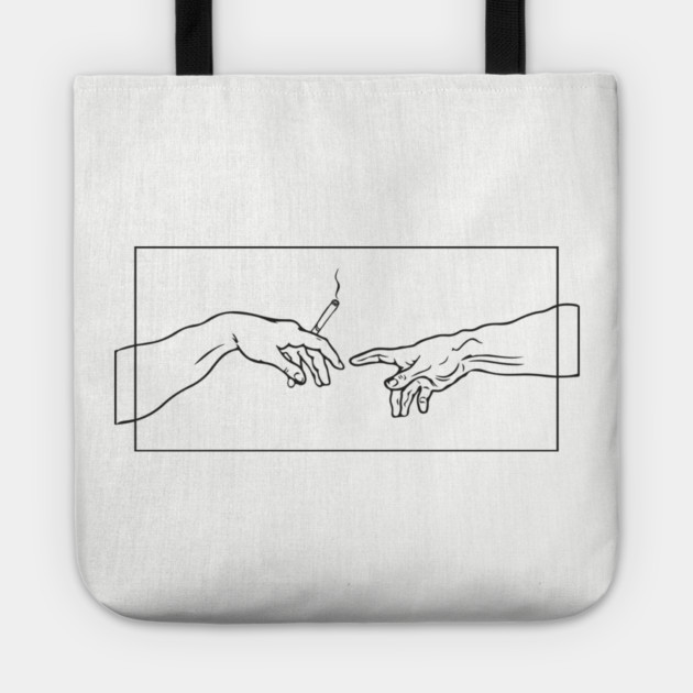 The Creation of Chill Michelangelo Parody Tote by Anticorporati