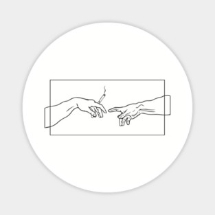 The Creation of Chill Michelangelo Parody Magnet