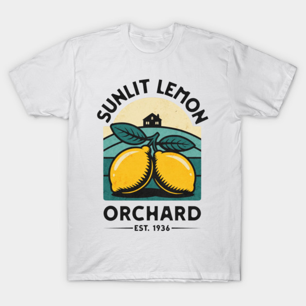 Sunlit Lemon Orchard T-Shirt by Designed By Marty