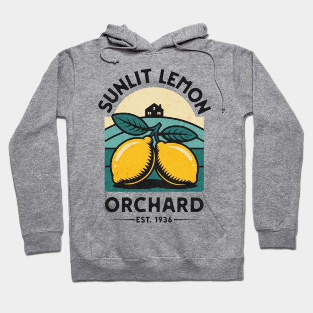 Sunlit Lemon Orchard Hoodie by Designed By Marty