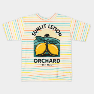 Sunlit Lemon Orchard Kids T-Shirt