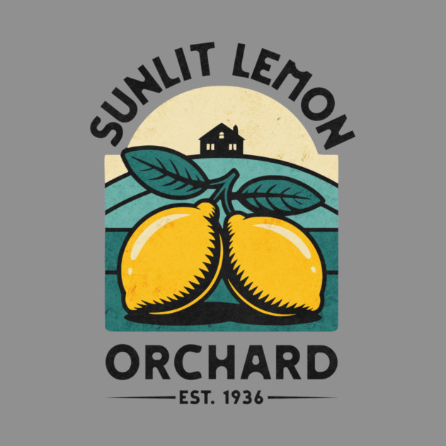 Sunlit Lemon Orchard by Designed By Marty