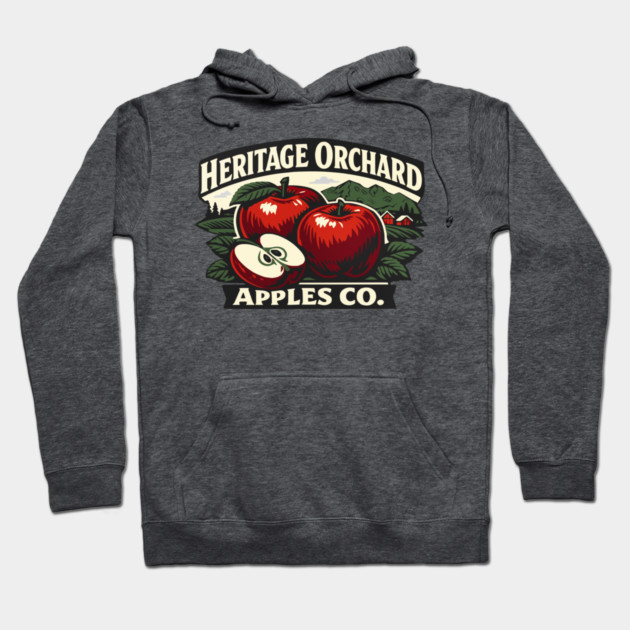 Heritage Orchard Apples Co. Hoodie by Designed By Marty