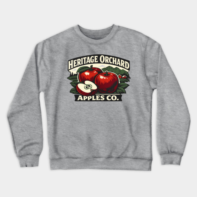 Heritage Orchard Apples Co. Crewneck Sweatshirt by Designed By Marty