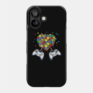 Autistic Gamer Autism Awareness Month Video Gaming Cute Phone Case