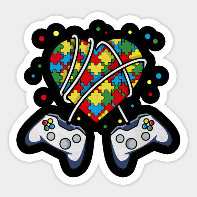 Autistic Gamer Autism Awareness Month Video Gaming Cute Sticker by yangho