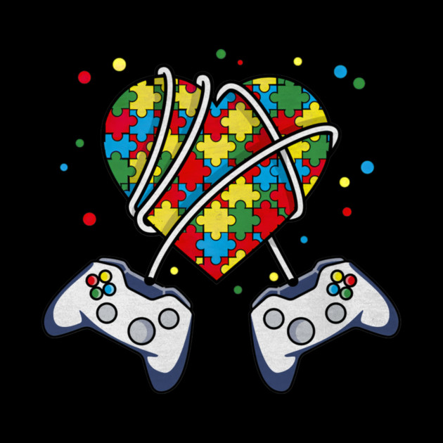 Autistic Gamer Autism Awareness Month Video Gaming Cute by yangho
