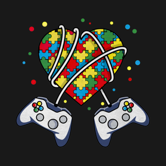 Autistic Gamer Autism Awareness Month Video Gaming Cute by yangho