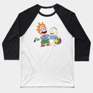 Rugrats and Rick & Morty Crossover Baseball T-Shirt