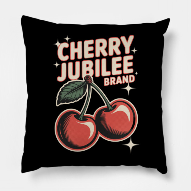 Cherry Jubilee Brand Pillow by Designed By Marty