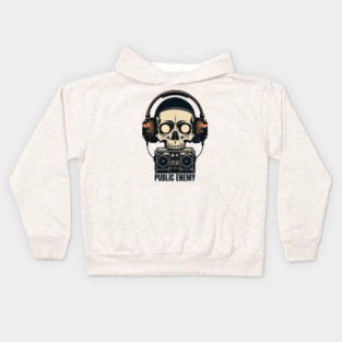 Don't Believe The Hype Classic Skull Headphone Kids Hoodie