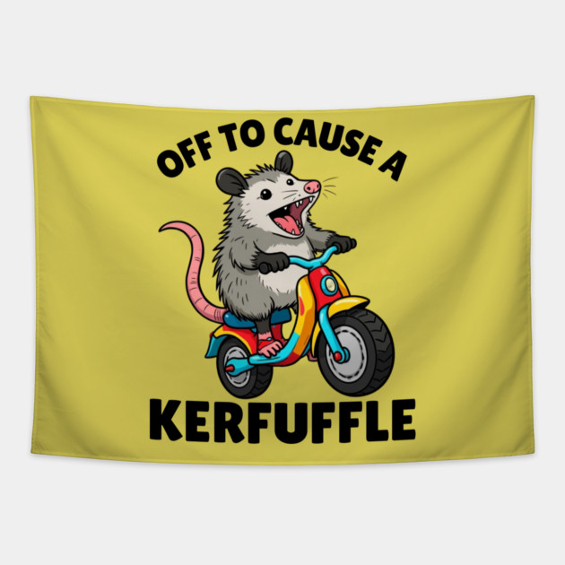 Funny Possum Opossum Meme Tapestry by The WYLD Tribe