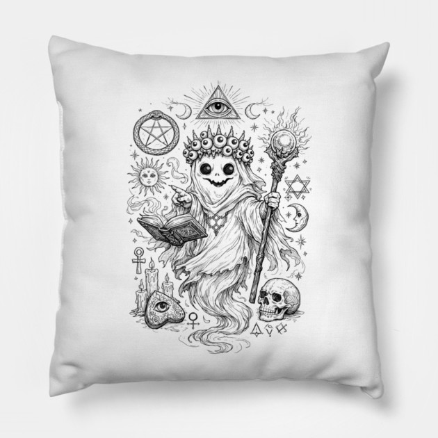 Keeper of Arcane Knowledge Pillow by Designed By Marty