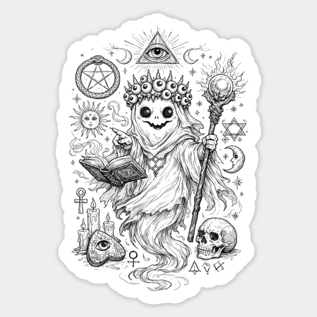 Keeper of Arcane Knowledge Sticker by Designed By Marty