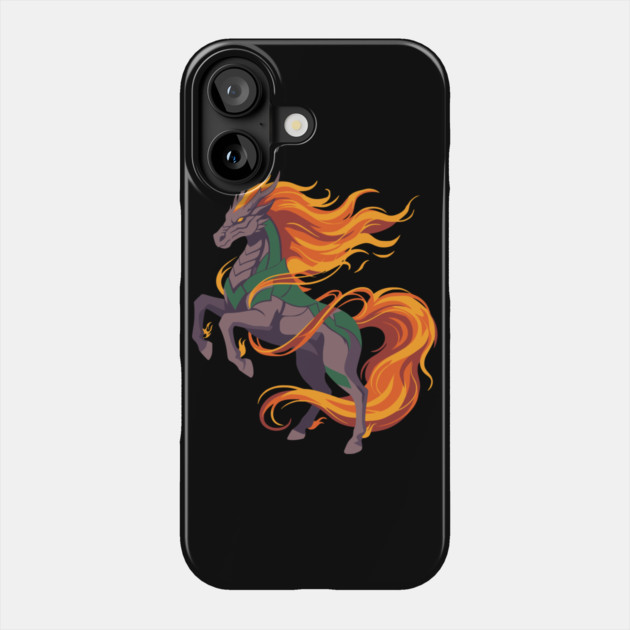 Blazing Spirit Stallion Phone Case by Designed By Marty