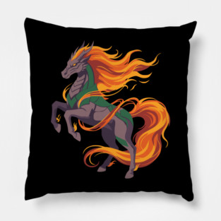 Blazing Spirit Stallion Pillow
