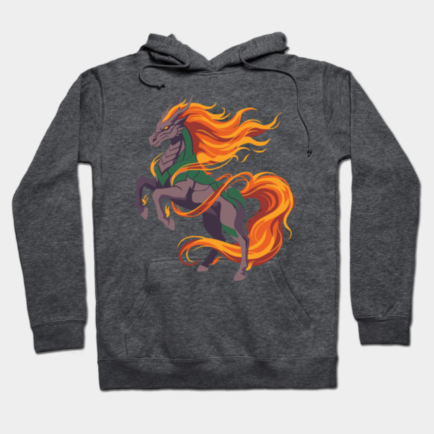 Blazing Spirit Stallion Hoodie by Designed By Marty