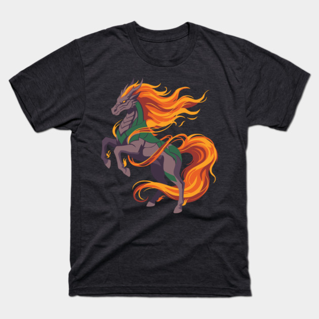Blazing Spirit Stallion T-Shirt by Designed By Marty