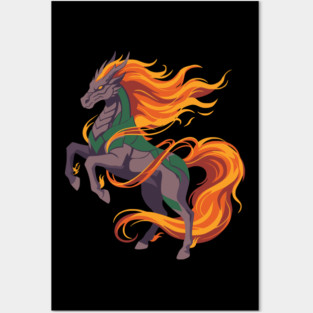 Blazing Spirit Stallion Posters and Art