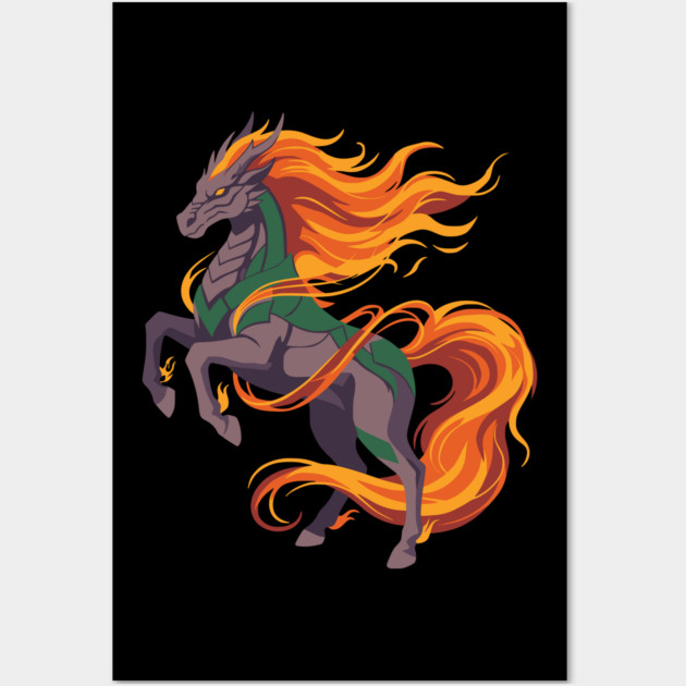 Blazing Spirit Stallion Wall Art by Designed By Marty